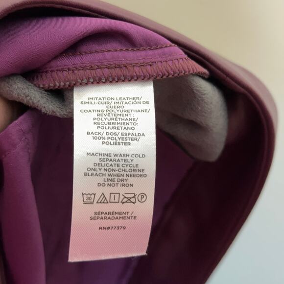 ANN TAYLOR The High Rise Eva Ankle Pant in Faux Leather Patent Purple {VV25} - Picture 9 of 10